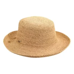 Adult Dorfman-Pacific Crocheted Raffia Upturn Sun Hat