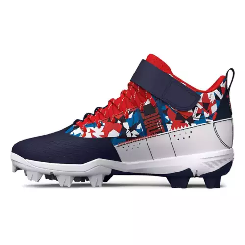 Boys' Under Armour Harper 7 Mid USA RM Jr. Molded Baseball Cleats - Image 2