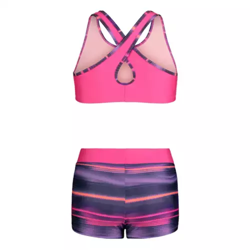 Girls' Under Armour Beam Stripe Shorts Set Swim Set Swimsuit - Image 2